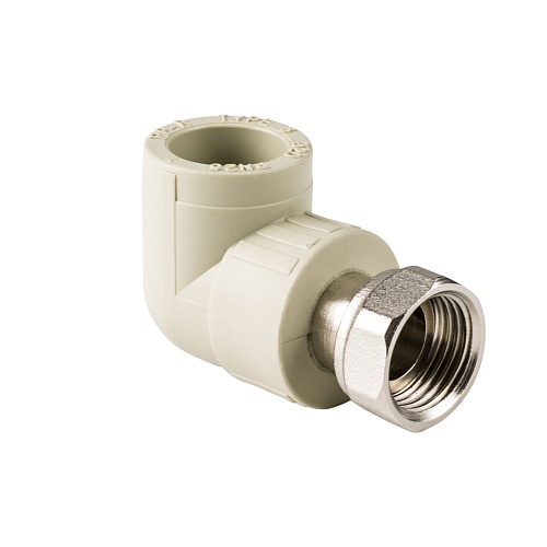 Угольник с накидной гайкой PPR 25х 3/4,  серый, RTP