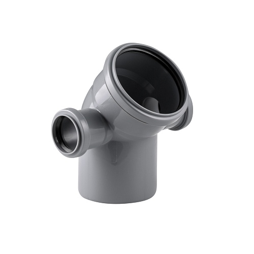 Отвод левый/правый ВК ПП 110/50х45, серый,РТП
